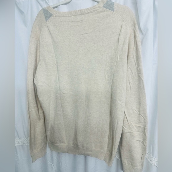 Banana Republic Men Oxford 100% Cotton Long Sleeve Sweater Beige Size L - Picture 6 of 6
